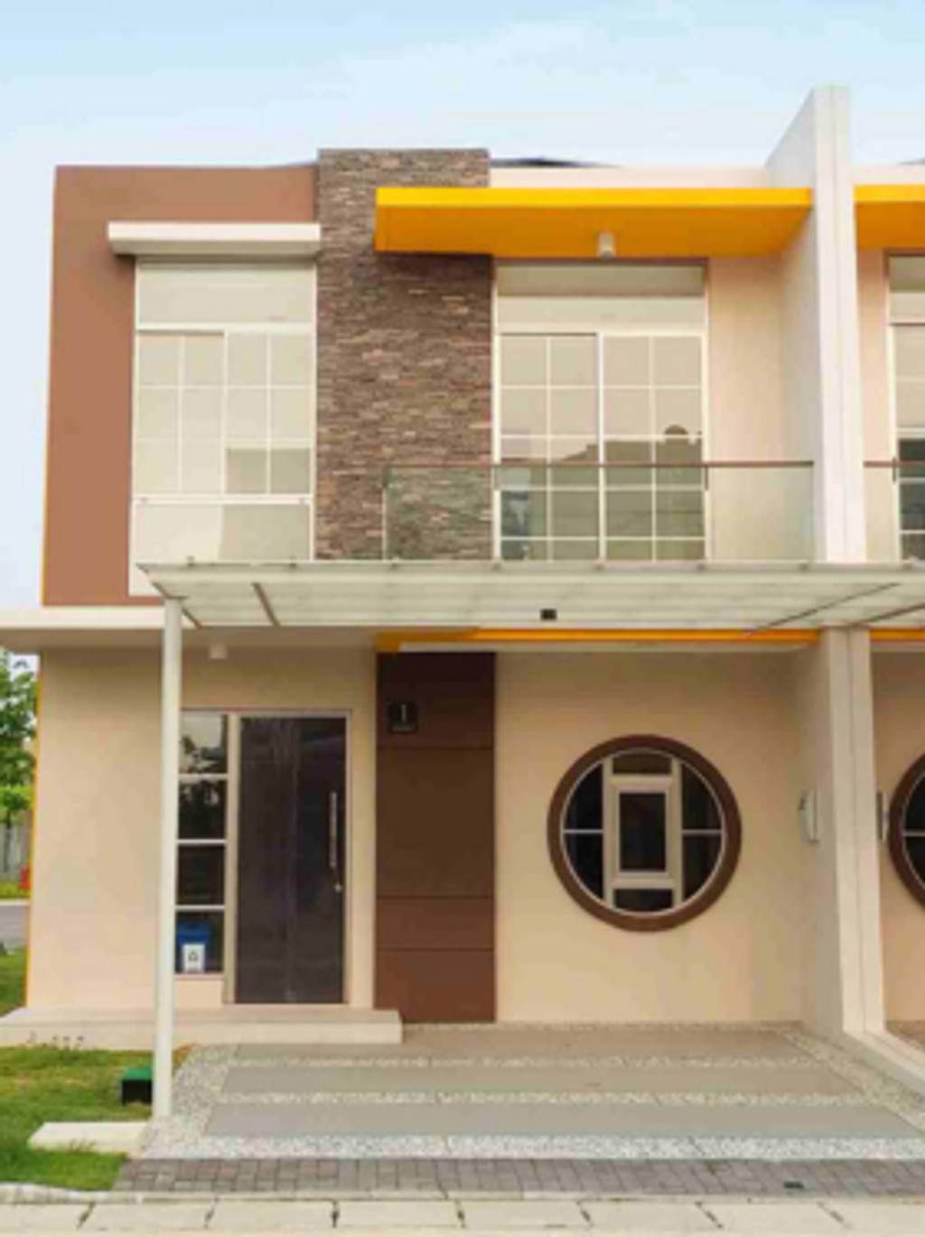 foto tampak rumah tipe SALVIA HOEK perumahan DISTRIK 17 & 19 ( CLUSTER DENVER)