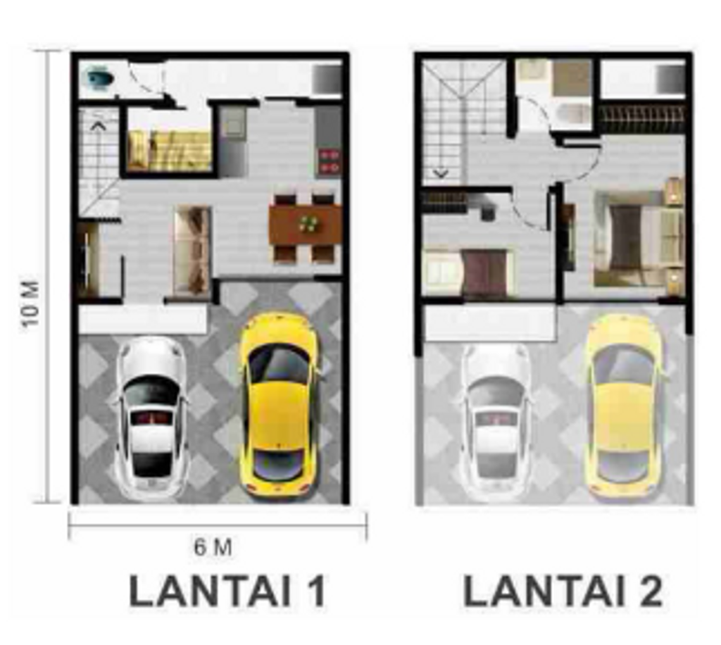 foto denah rumah tipe SALVIA HOEK perumahan DISTRIK 17 & 19 ( CLUSTER DENVER)