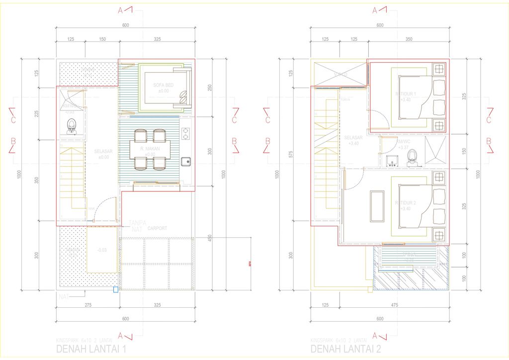 foto denah rumah tipe Serene Premium perumahan Habitat