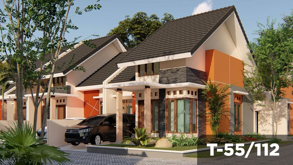 foto tampak rumah tipe 55 perumahan SAFIRA GROGOL