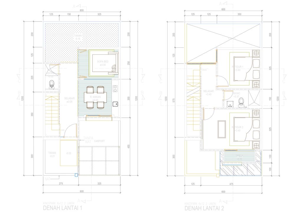 foto denah rumah tipe Serene Premium Plus perumahan Habitat