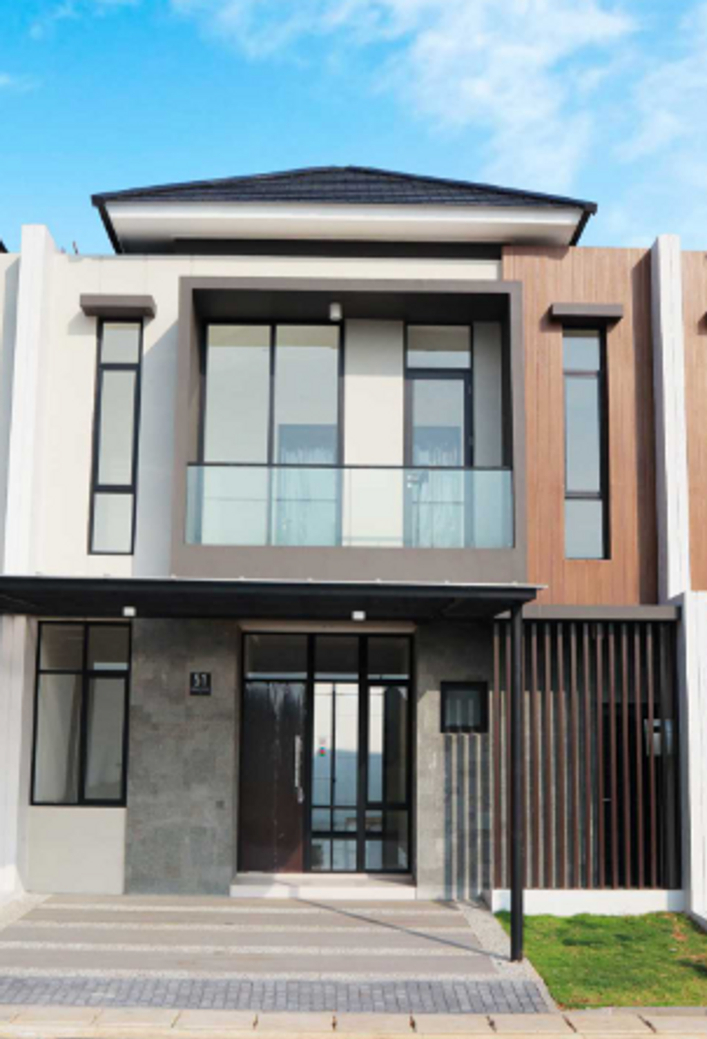 foto tampak rumah tipe CLARINET perumahan DISTRIK 17 & 19 ( CLUSTER DENVER)