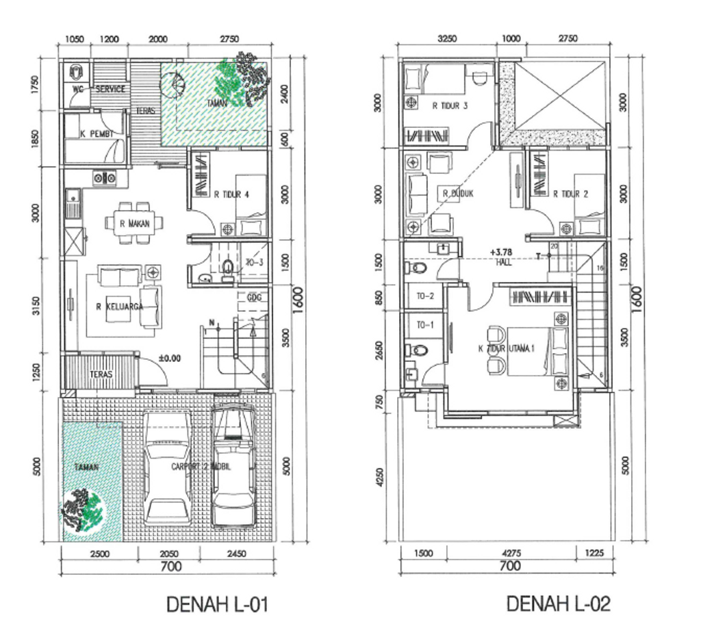 foto denah rumah tipe Clover perumahan AYODHYA GARDEN - THE TERRACE
