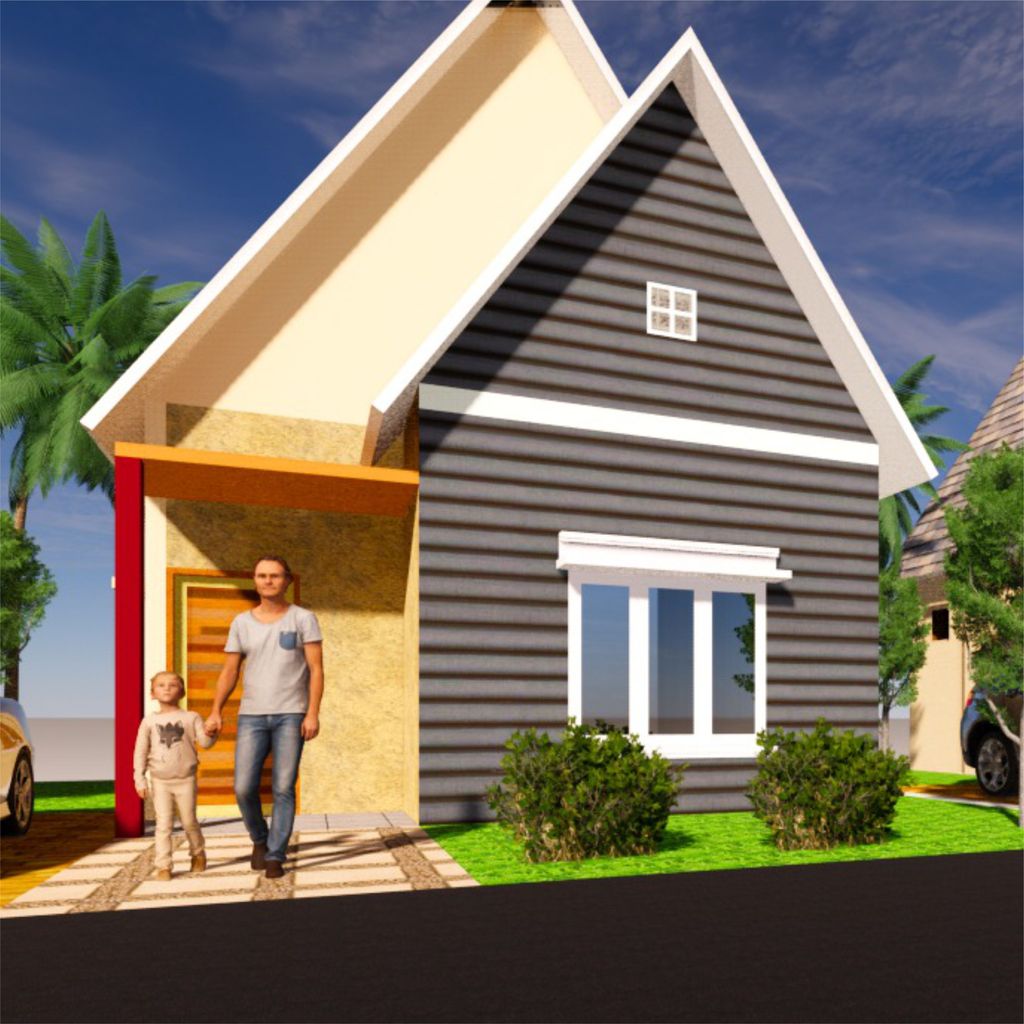 foto tampak rumah tipe 45 perumahan AL KHAIR RESIDENCE