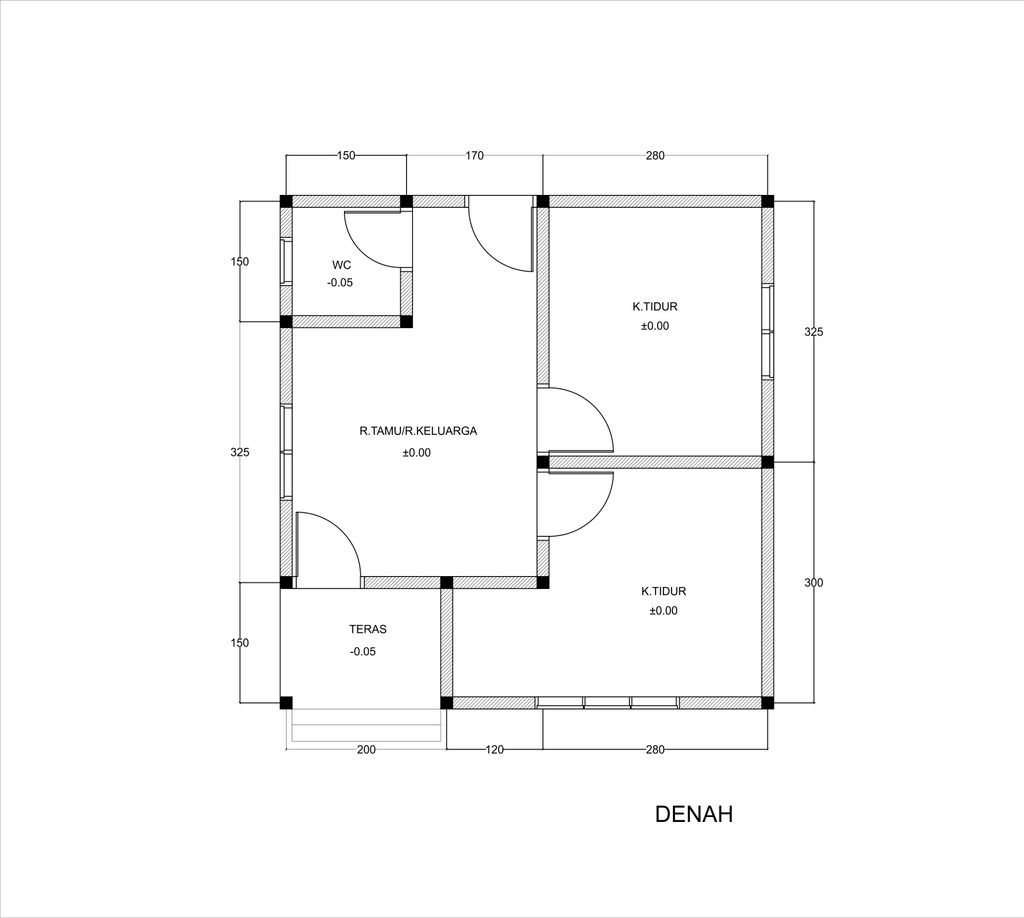 foto denah rumah tipe 45 perumahan AL KHAIR RESIDENCE