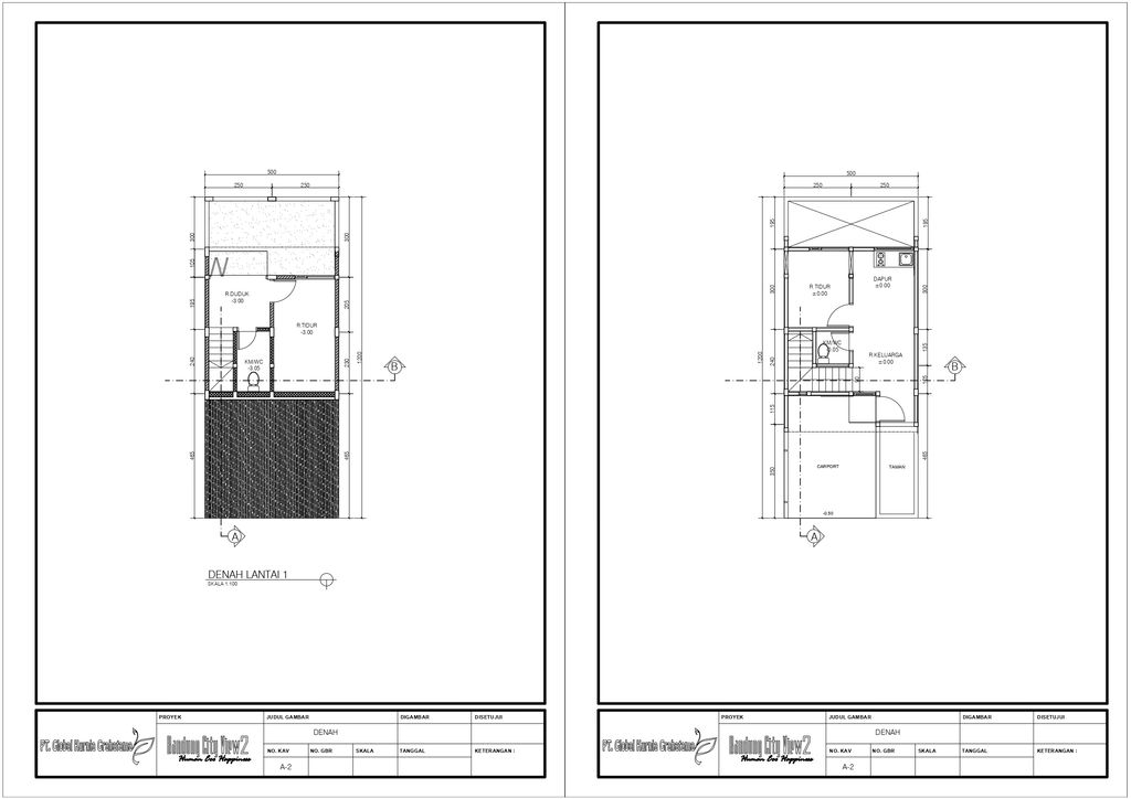 foto denah rumah tipe 60/60 perumahan Bandung City View 2