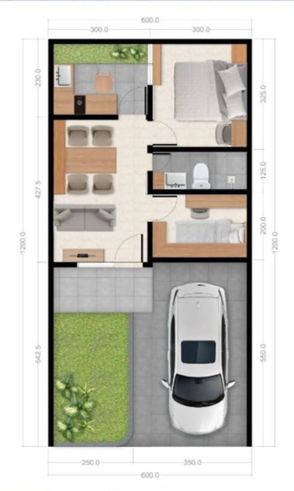 foto denah rumah tipe 36 KYOTO perumahan CIANJUR ASRI RESIDENCE TAHAP 2