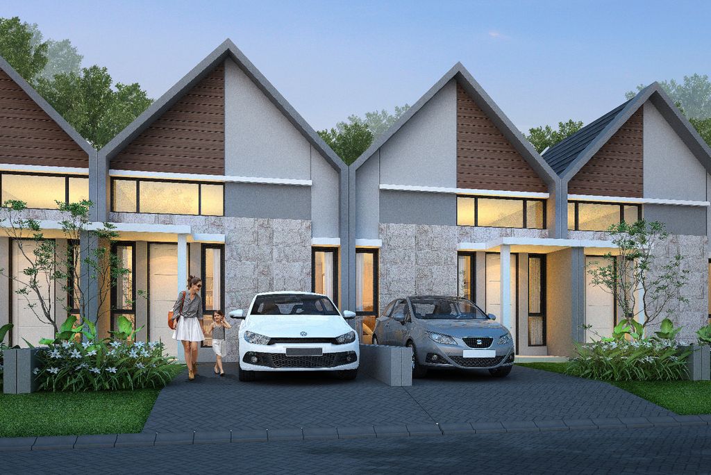 foto tampak rumah tipe SILESIA perumahan GOLDEN EAST KEBOMAS 3