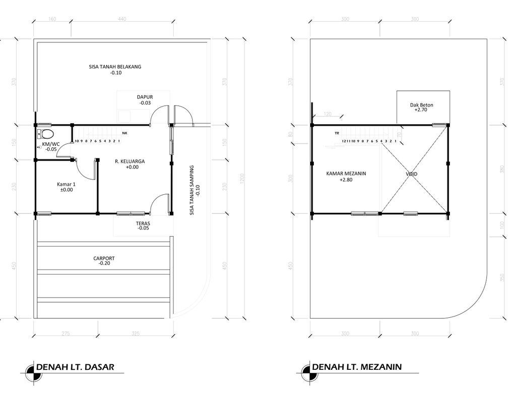 foto denah rumah tipe 36 Mezanin Alegra (480) perumahan G-Land Padalarang Valley