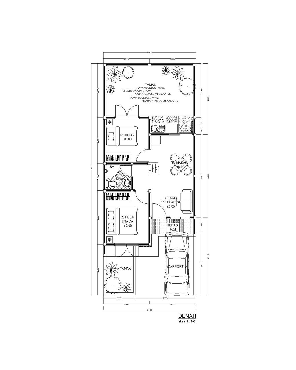 foto denah rumah tipe Adenium 111 perumahan Banjar Mukti Residence