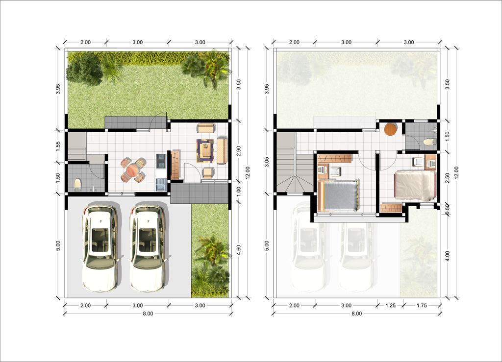 foto denah rumah tipe CAMELLIA perumahan The Quality Riverside
