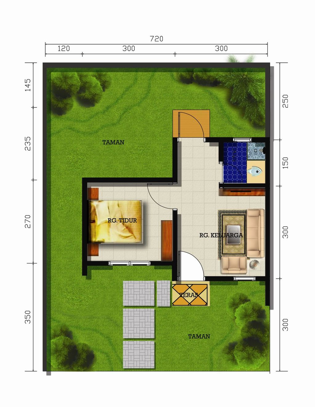 foto denah rumah tipe 29/85 perumahan SERPONG SURADITA RESIDENCE (TAHAP 1)
