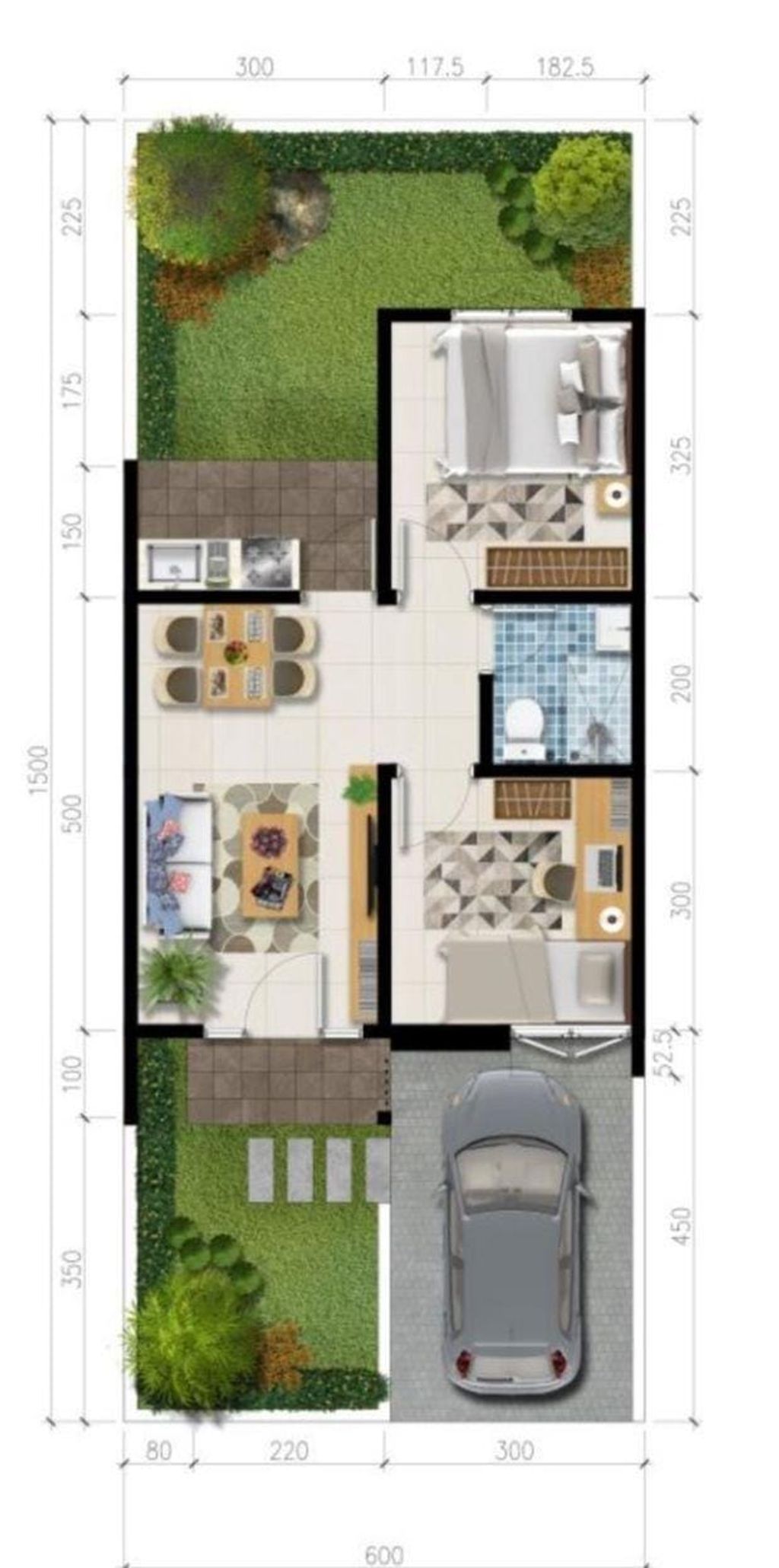 foto denah rumah tipe ALEXIA STANDAR perumahan CITRALAND AMSTERDAM