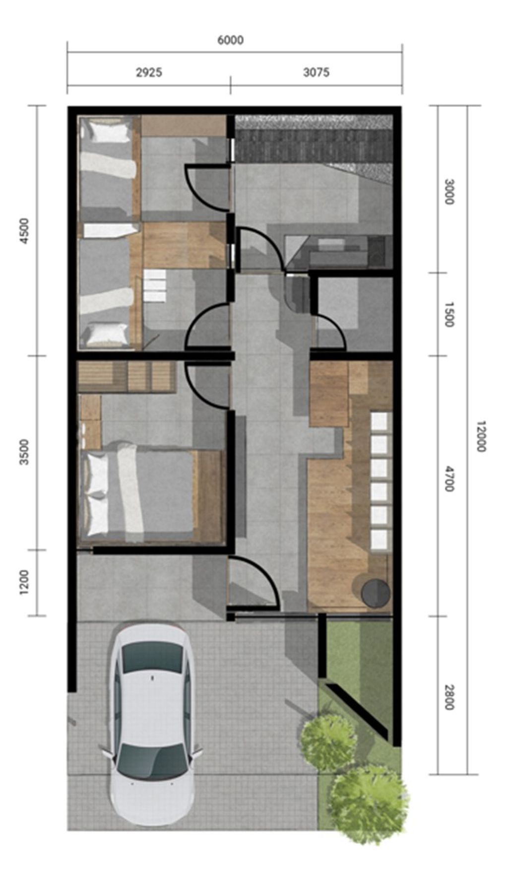 foto denah rumah tipe LE BLANC 847 perumahan MUTIARA GADING CITY CLUSTER MONACO & PARIS