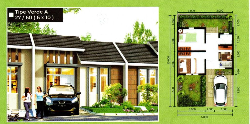 foto denah rumah tipe SHERWOOD S02 - 76 perumahan FOREST HILL