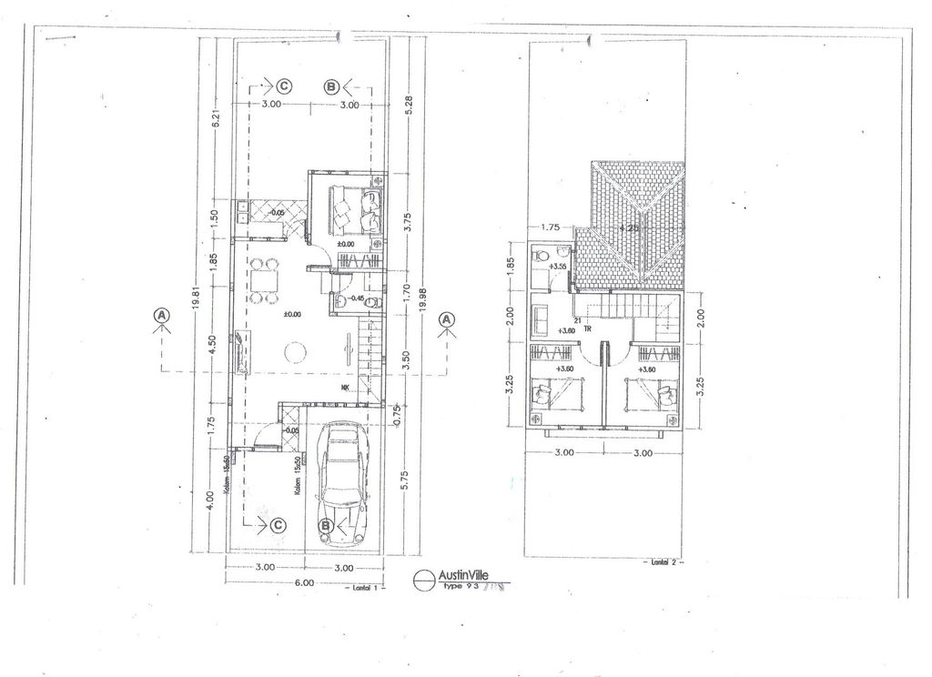 foto denah rumah tipe T. 93 / 120 perumahan Perumahan AUSTINVILLE Tahap III