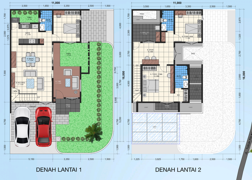 foto denah rumah tipe PAVILION 8 - BHU II (HOOK) perumahan Perumahan Bukit Hijau