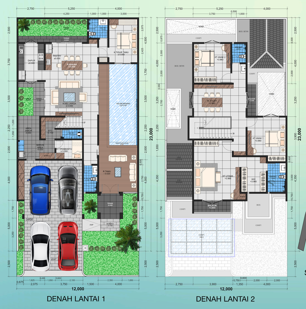 foto denah rumah tipe PAVILION 12 - BHR (STANDART) perumahan Perumahan Bukit Hijau