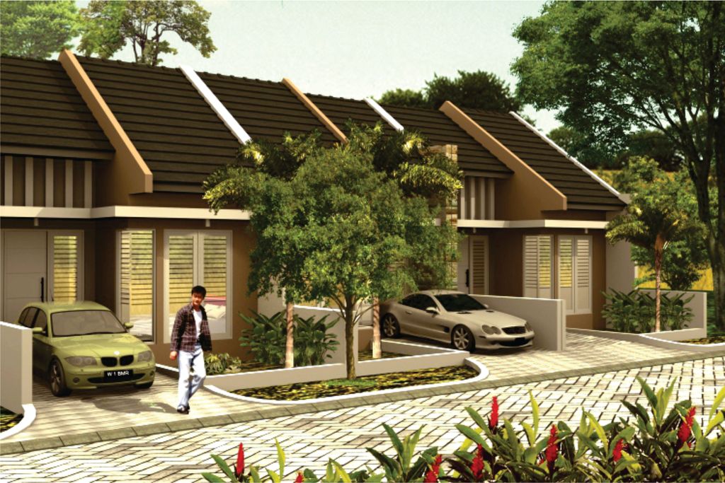 foto tampak rumah tipe New Arum 107 perumahan Banjar Mukti Residence