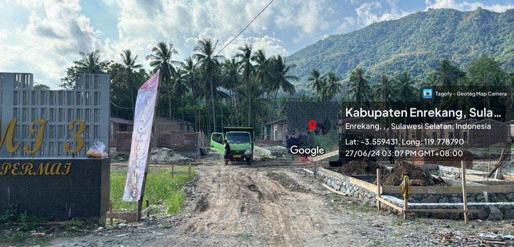 foto posisi tengah perumahan Griya Omarumi Permai 3 Enrekang