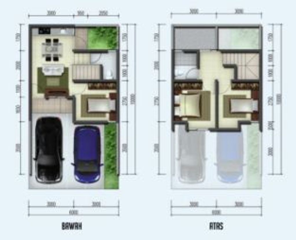 foto denah rumah tipe CANNA perumahan GRAHA RAYA NEO FORTUNE SPRING