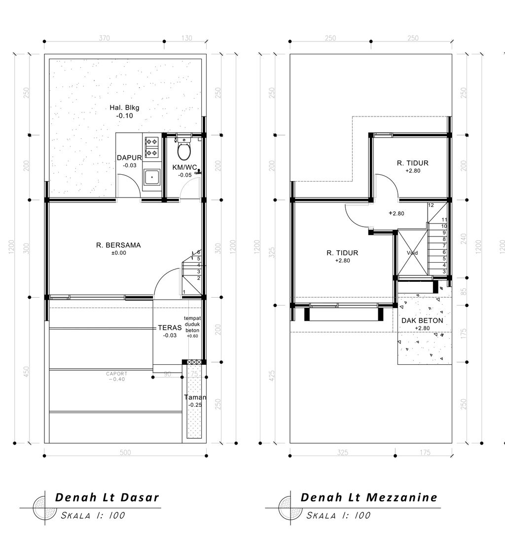 foto denah rumah tipe 33 Mezzanine (414) perumahan G-Land Padalarang Valley