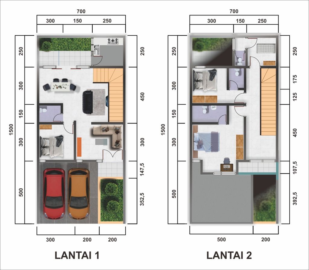 foto denah rumah tipe 138/119 perumahan GOLDEN CENDRAWASIH RESIDENCE