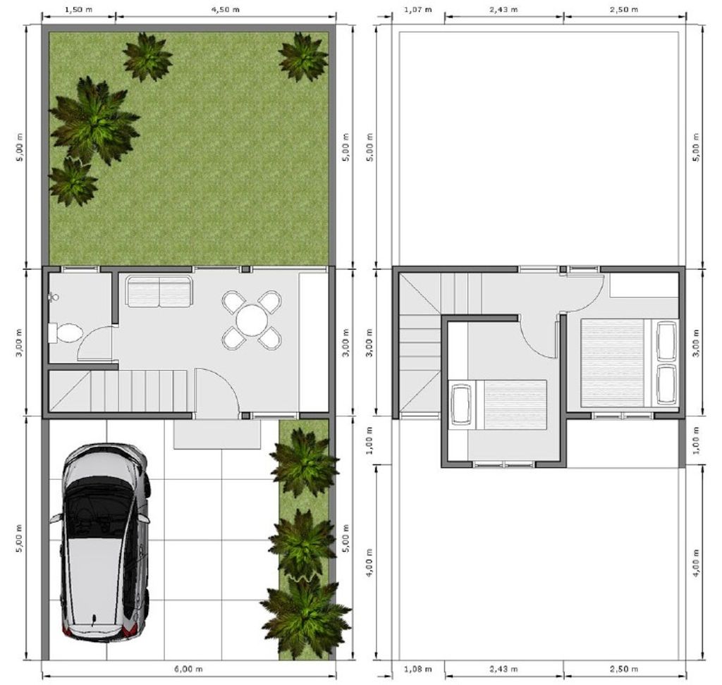foto denah rumah tipe MILAN perumahan Newtown Park