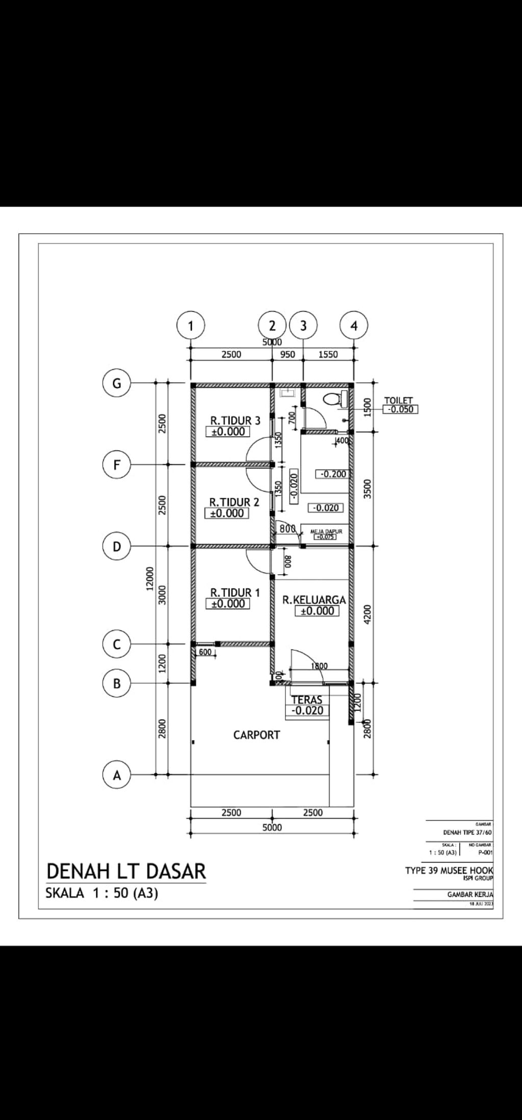 foto denah rumah tipe MUSSE 667 perumahan MUTIARA GADING CITY CLUSTER MONACO & PARIS