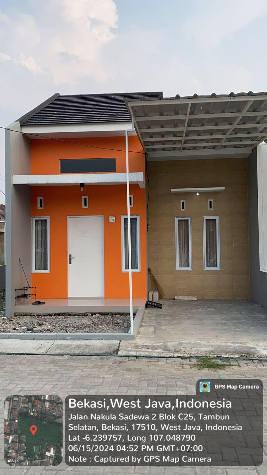 foto tampak rumah tipe 36/77 perumahan BTP RESIDENCE
