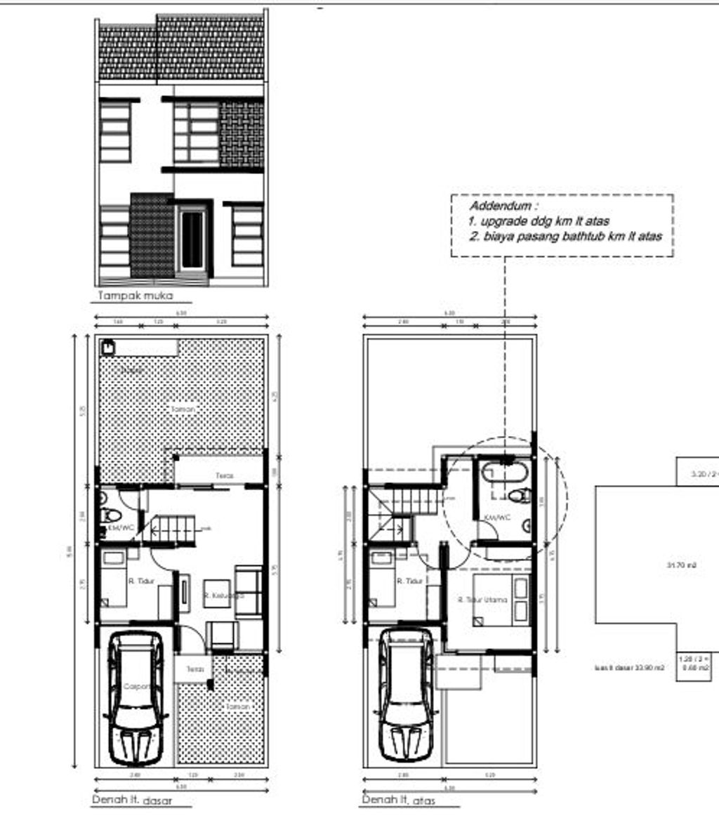 foto denah rumah tipe 90 perumahan Kamayangan Residence