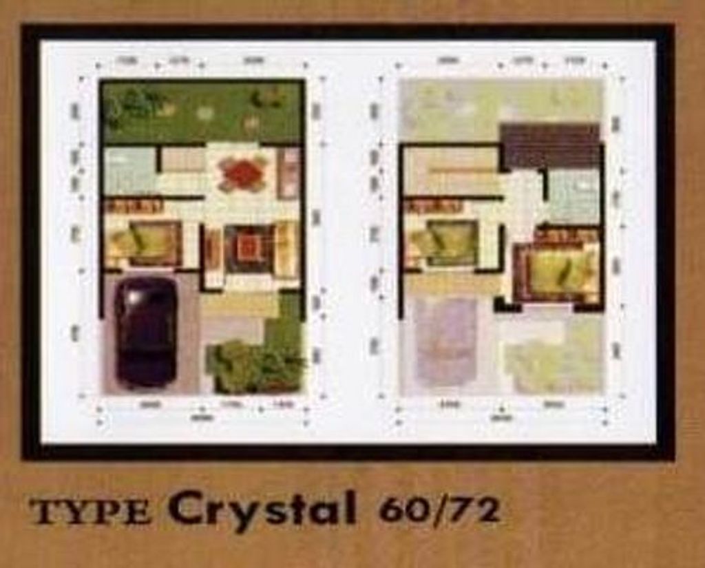 foto denah rumah tipe Crystal 60/72 (694) perumahan Permata Icon