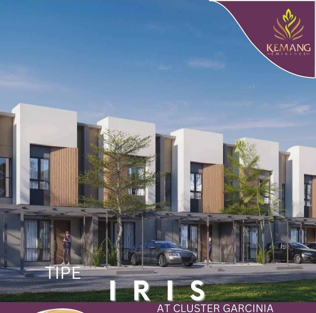 foto tampak rumah tipe Iris perumahan Kemang Eminence Cluster Garcinia