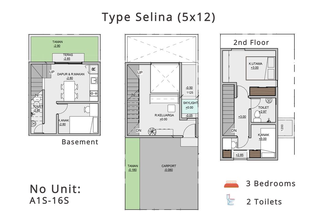 foto denah rumah tipe Blok A No 16 perumahan STELLAR