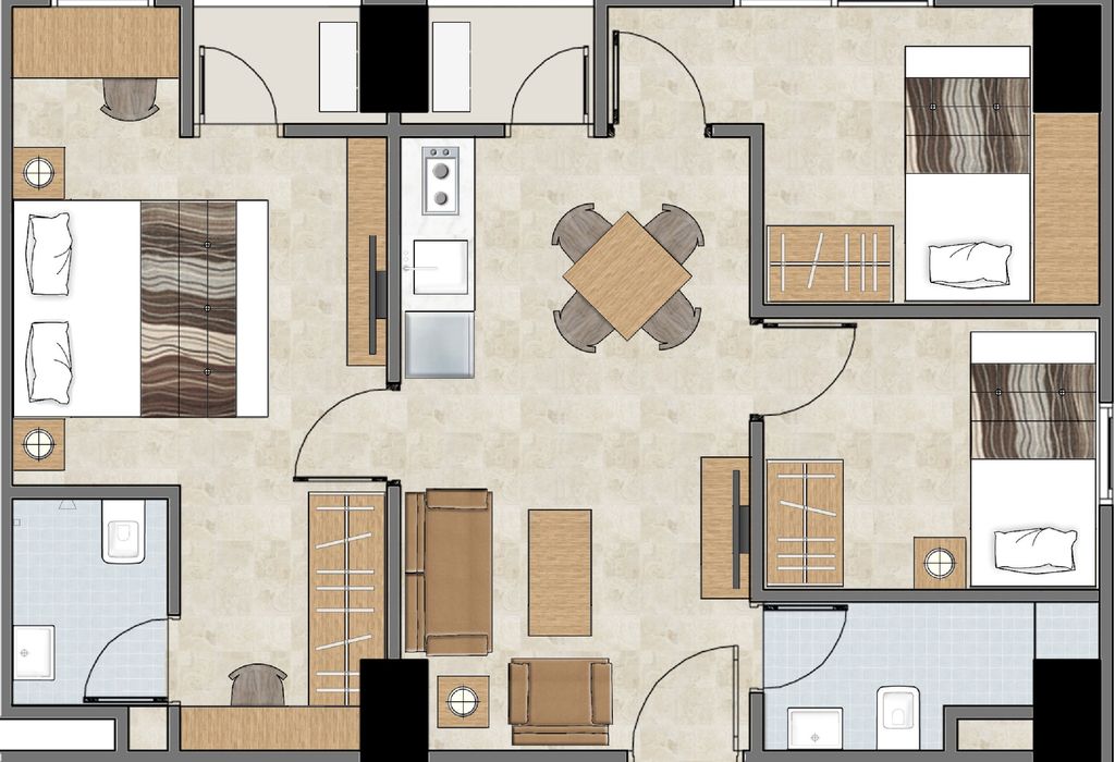foto denah rumah tipe 3 BR A perumahan CITRALAND VITTORIO - ALESSANDRO
