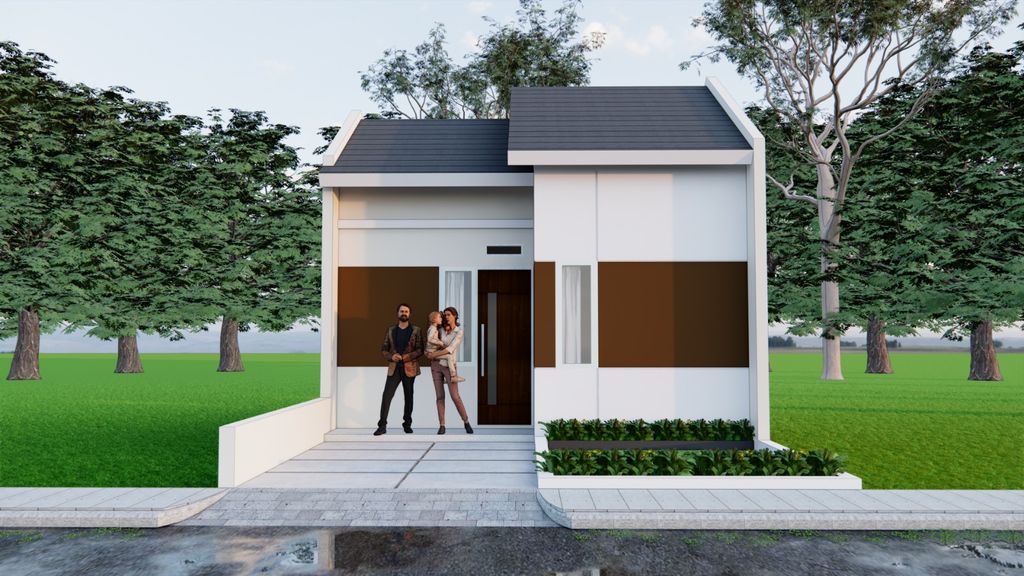 foto tampak rumah tipe 27 perumahan Villa Amertha Leyangan