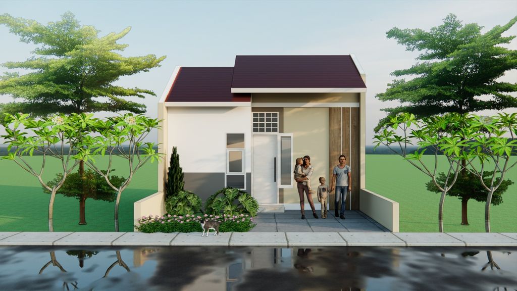 foto tampak rumah tipe 32 perumahan Villa Amertha Leyangan