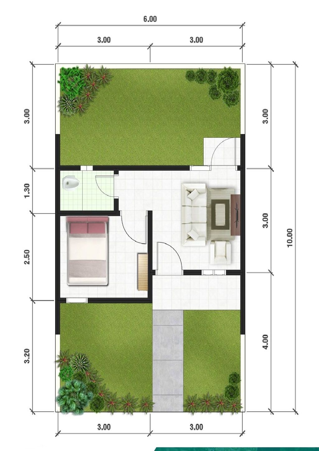 foto denah rumah tipe 22/87 perumahan Kirana Cikarang