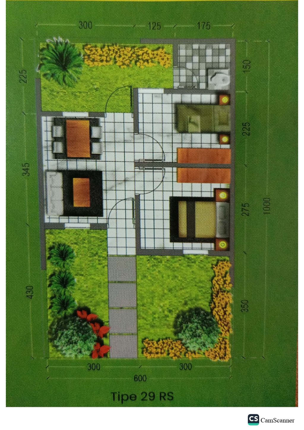 foto denah rumah tipe 29 (Subsidi) perumahan Griya Sutera Balaraja Tahap 3 New