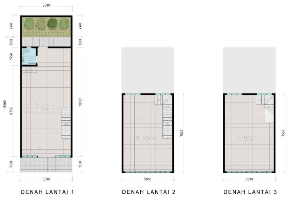 foto denah rumah tipe RUKO GRAND BOULEVARD perumahan METLAND PURI 2024