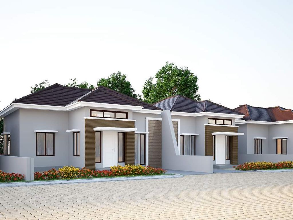 foto tampak rumah tipe Camelia perumahan PURI MANADO PERMAI