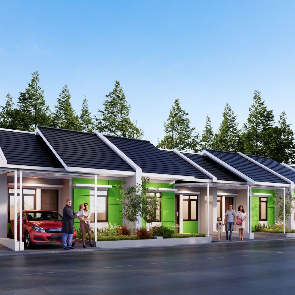 foto tampak rumah tipe Orchid 2 perumahan Grand Bintang Mekarsari