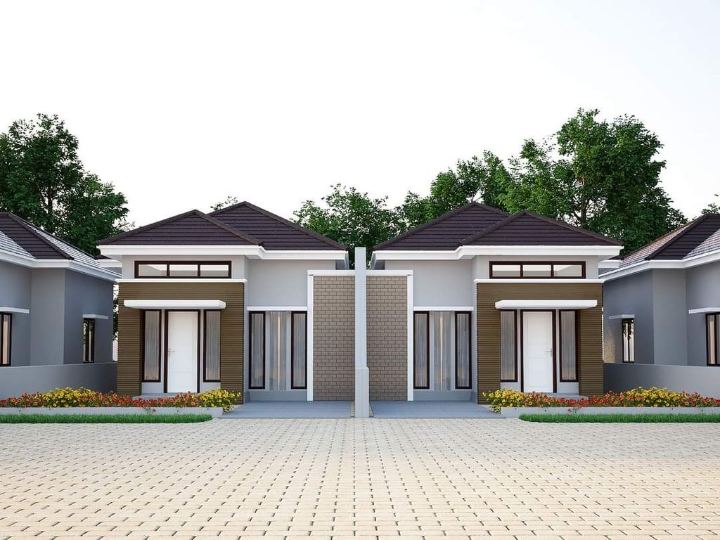 foto tampak rumah tipe Bougenvil perumahan PURI MANADO PERMAI