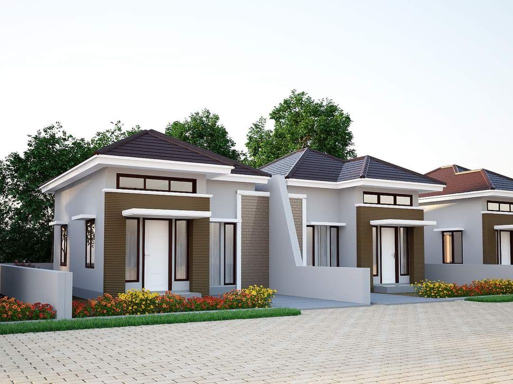 foto tampak rumah tipe Edelweiss perumahan PURI MANADO PERMAI
