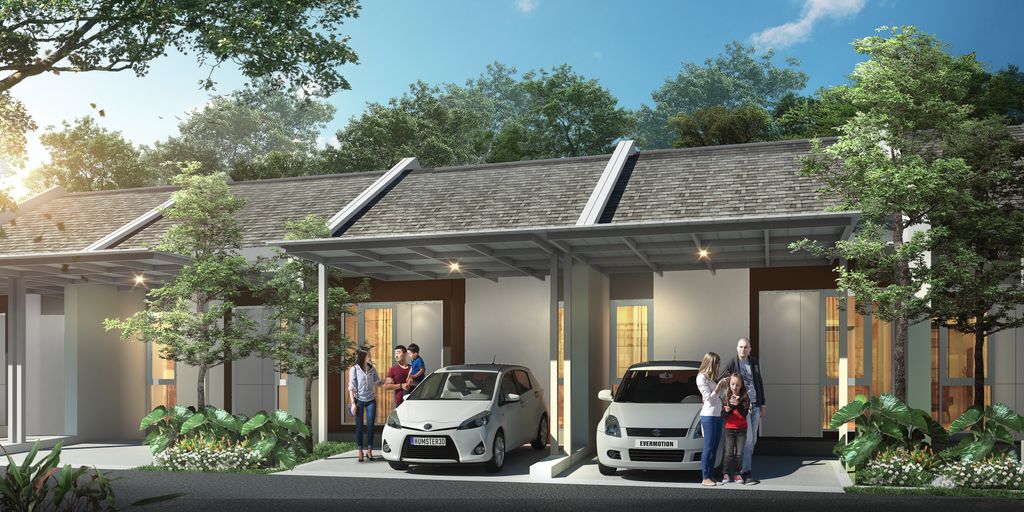 foto tampak rumah tipe CORAL perumahan MAGNOLIA RESIDENCE 2