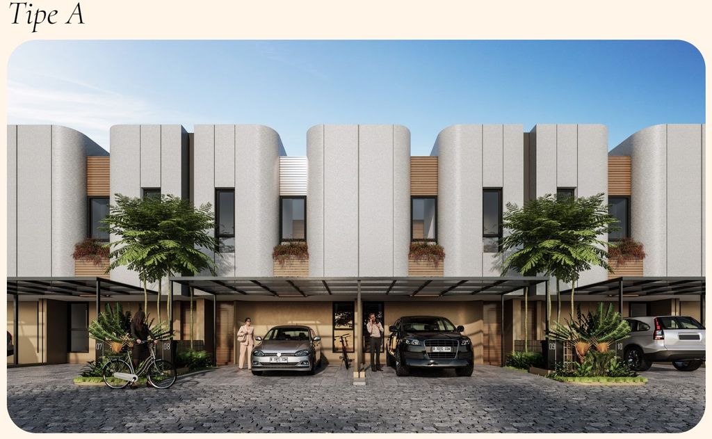 foto tampak rumah tipe A (9x10) - Corner perumahan BIO DISTRICT