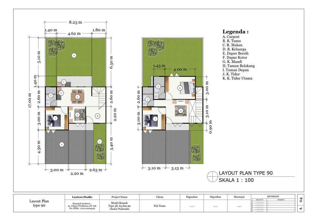foto denah rumah tipe 90 perumahan Grand Malakasari Residence