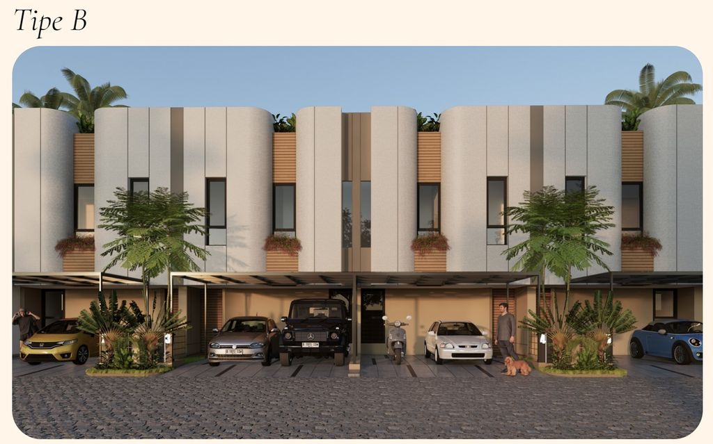 foto tampak rumah tipe B (12x12) - Corner perumahan BIO DISTRICT