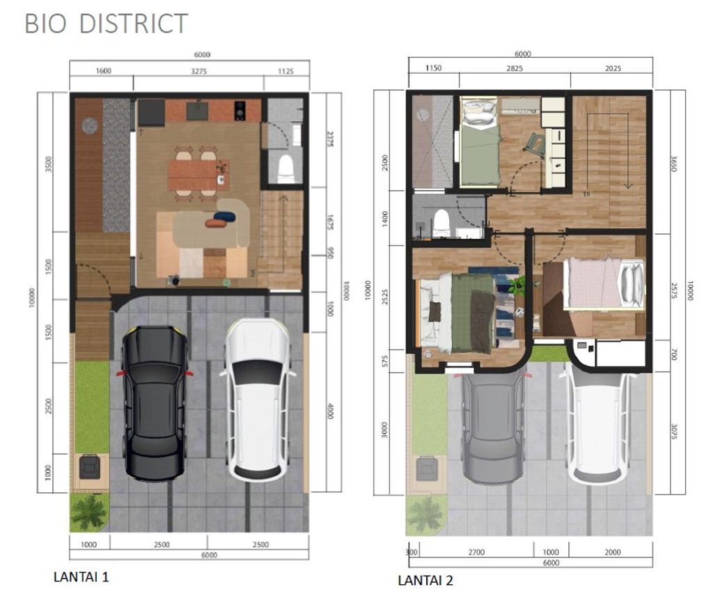 foto denah rumah tipe C (7X12) - Terrace perumahan BIO DISTRICT