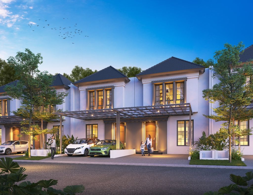 foto tampak rumah tipe Alphen perumahan CITRAHARMONI - CLUSTER ROTTERDAM